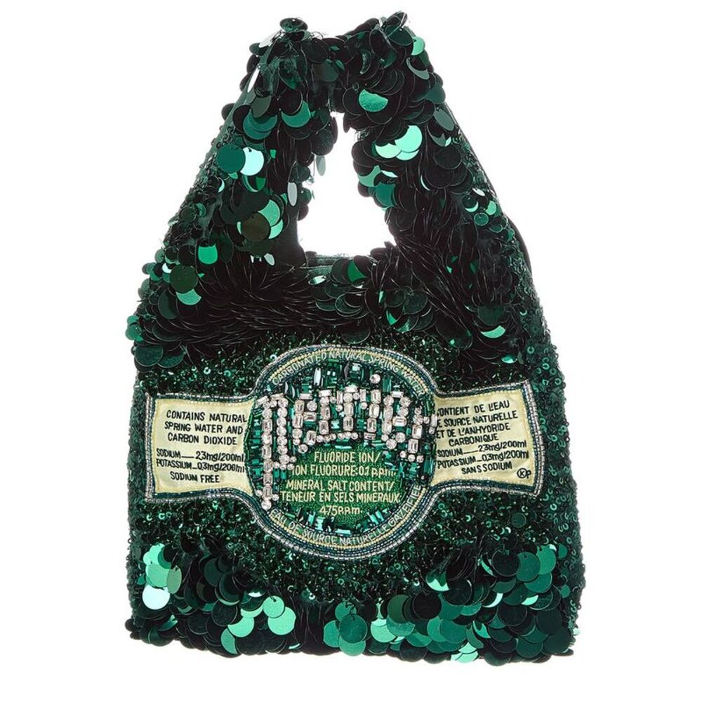 Anya Hindmarch Perrier Mini Satin Tote, Green